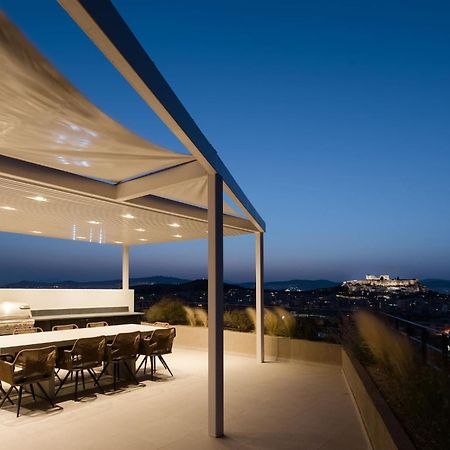 Urban Apt With Stunning Acropolis View & Roofdeck Athen Exterior foto